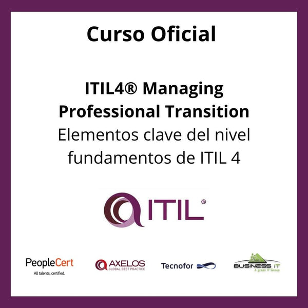Curso Oficial ITIL4® Managing Professional Transition